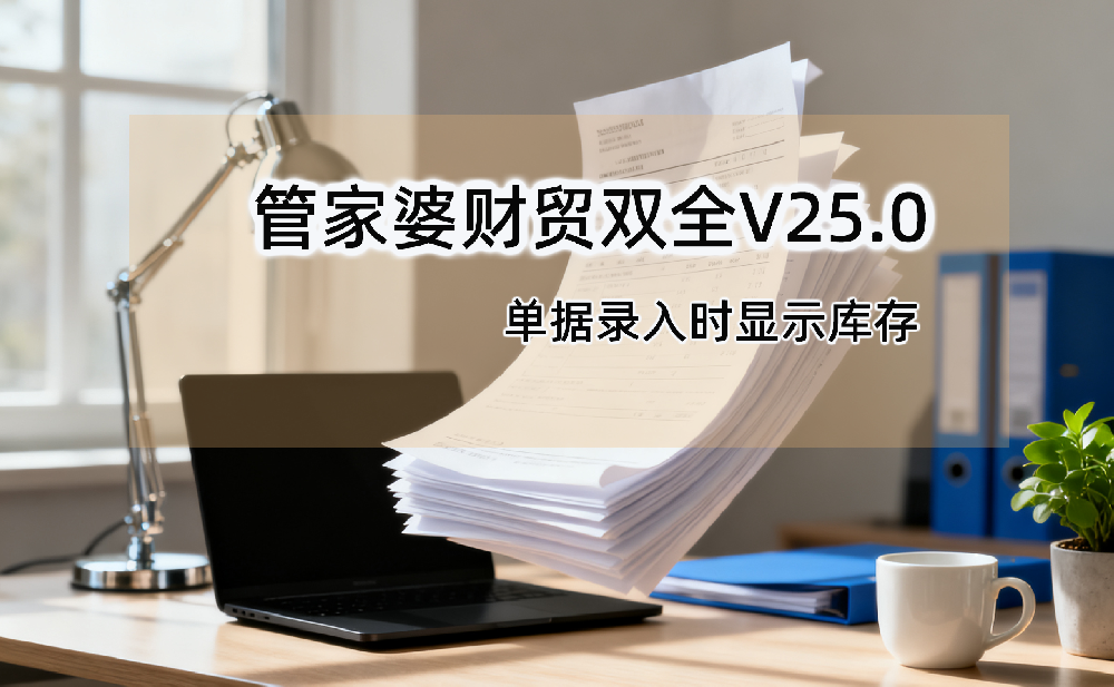管家婆财贸版本-单据录入显示库存数量
