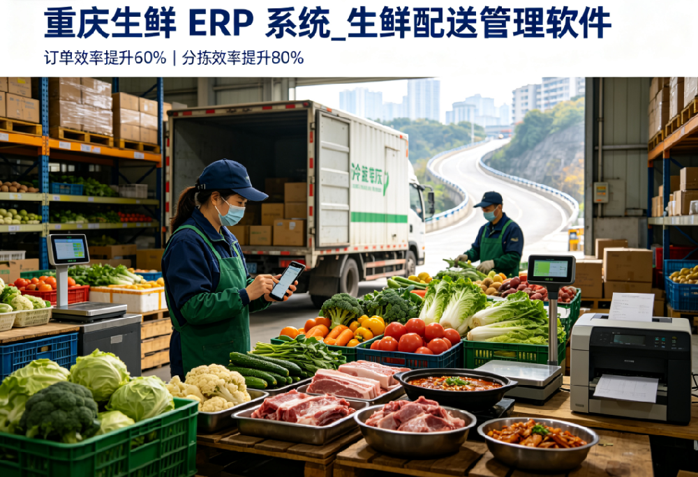 重庆生鲜ERP哪家好？管家婆云辉煌生鲜ERP解决山城生鲜配送、火锅食材溯源、损耗管控难题